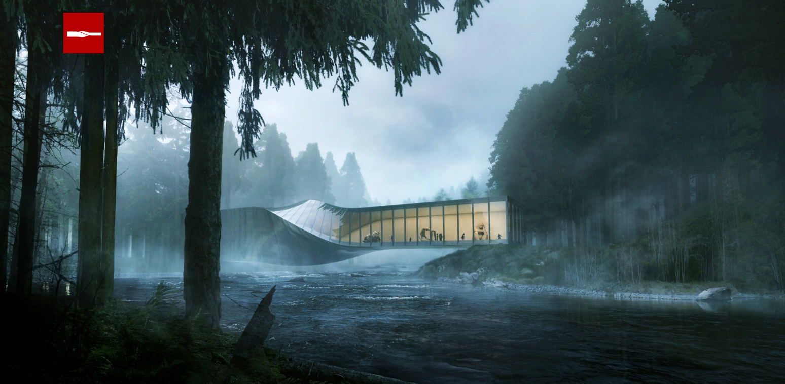 Cкрученный музей Kistefos в Норвегии